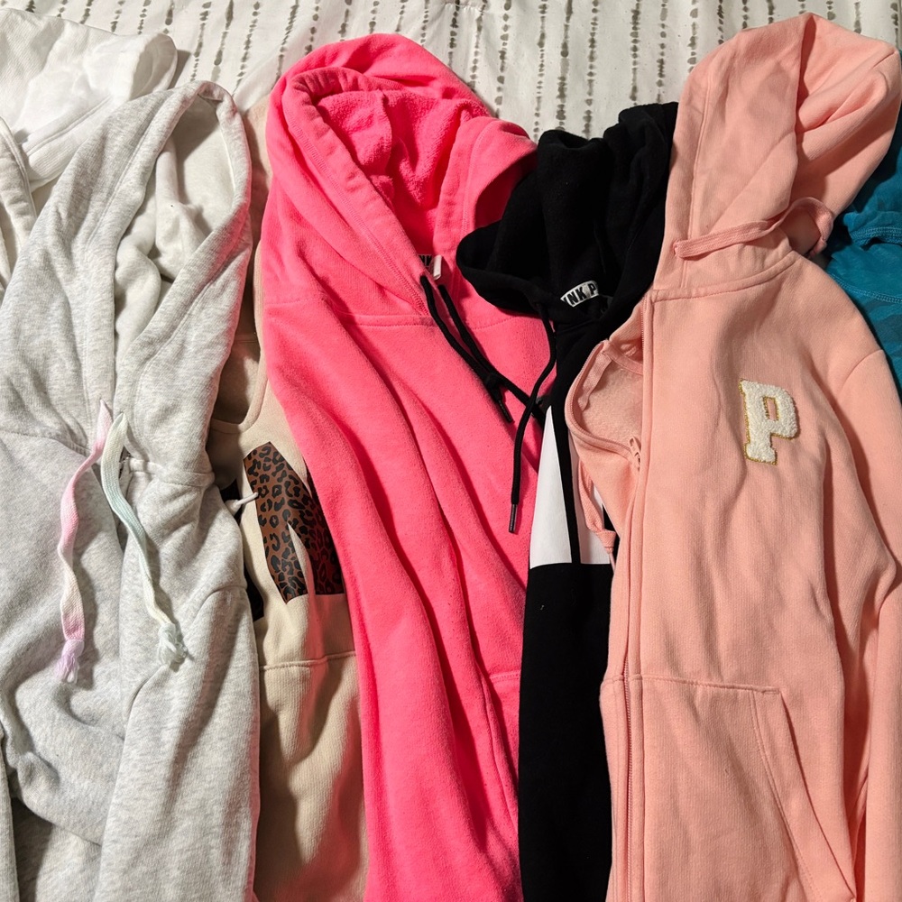 Bundle of 9 VS Pink Hoodies